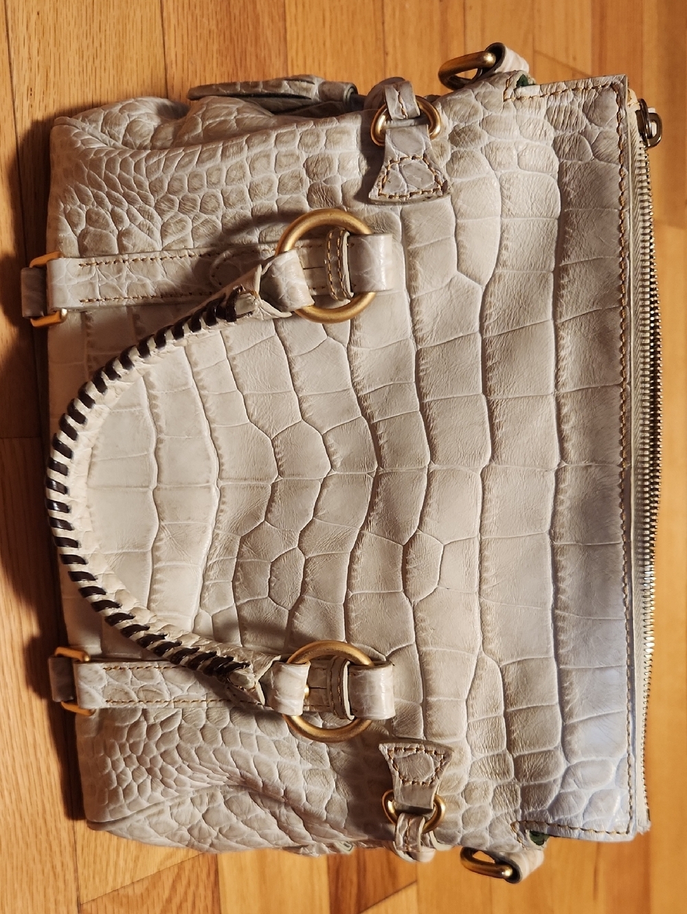 Dooney and Bourke Croco Fino Small Satchel - Picture 3 of 4